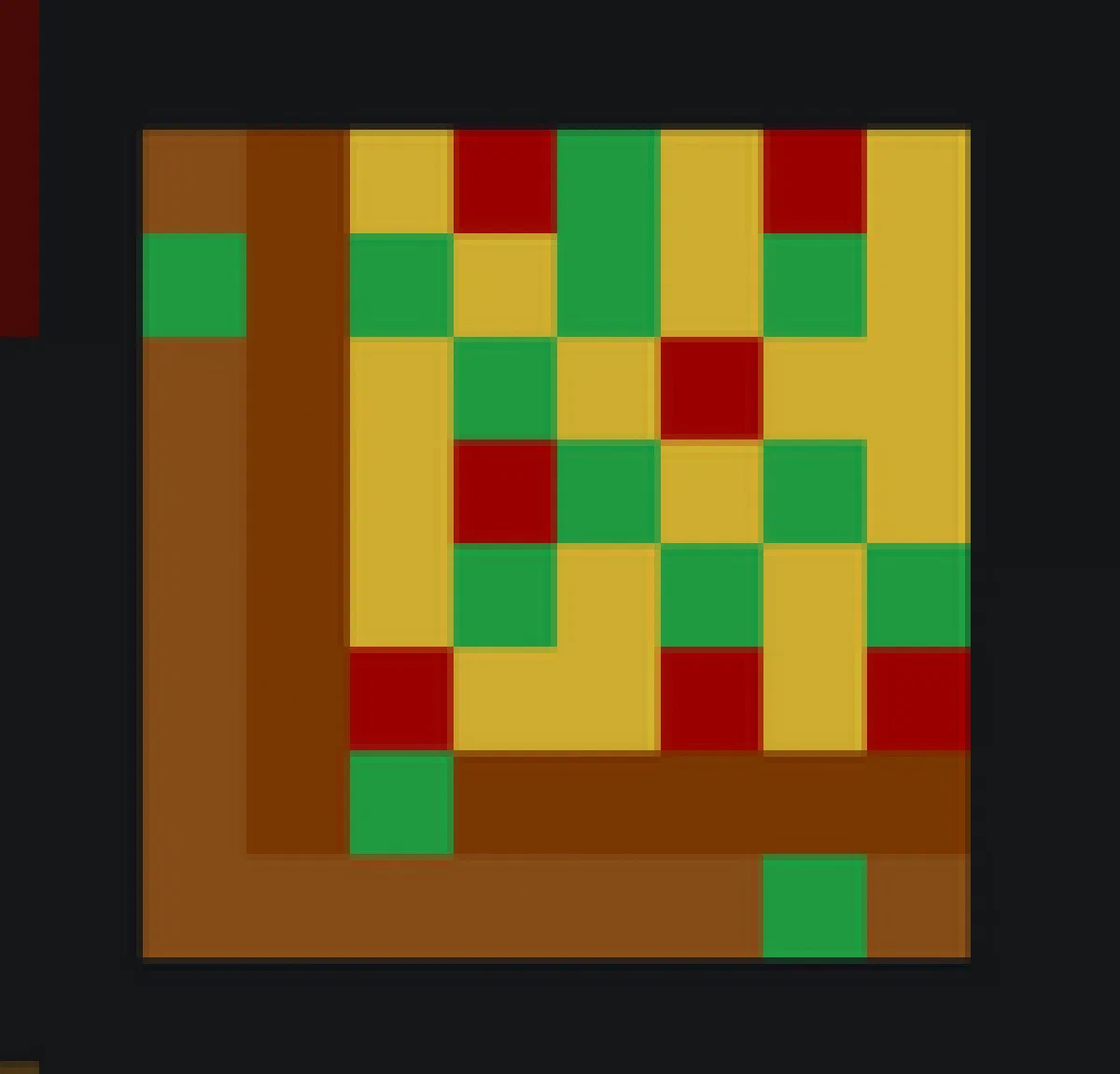 The pizza item texture, badly drawn pixel art.